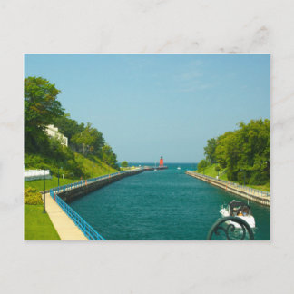 Charlevoix South Pier Light Station, Charlevoix, M Briefkaart