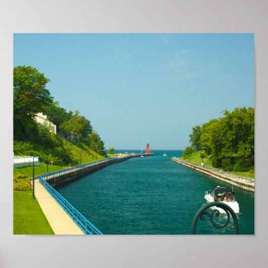 Charlevoix South Pier Light Station, Charlevoix, M Poster (Voorkant)