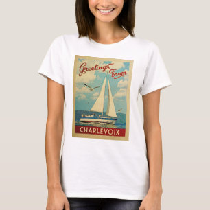Charlevoix T-shirt Sailboot  Michigan