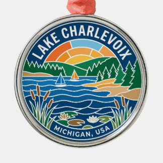 Charlevoixmeer Michigan Metalen Ornament