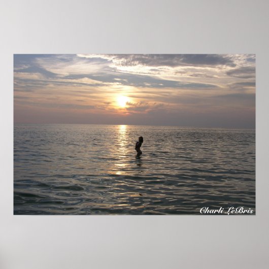 Charli op de strand poster (Voorkant)