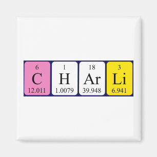 Charli periodieke lijstnaammagneet magneet