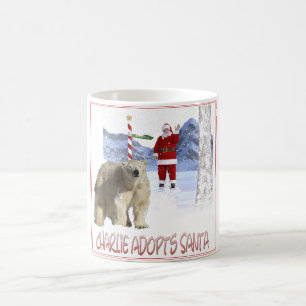 Charlie adopteert Santa Hoesje kunst Koffiemok