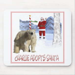 Charlie adopteert Santa Hoesje kunst Muismat