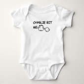 CHARLIE BIT ME T-SHIRT grappig, nerdy geek (Voorkant)