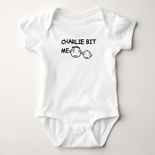 CHARLIE BIT ME T-SHIRT grappig, nerdy geek (Voorkant)