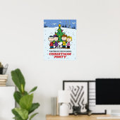 Charlie Brown en Friends Kerstparty Poster (Thuiskantoor)
