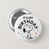 Charlie Brown en Gang Confetti Verjaardag Ronde Button 5,7 Cm (Voorkant /achterkant)