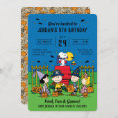 Charlie Brown en Gang Halloween Birthday Kaart (Voorkant / Achterkant)