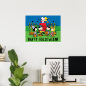 Charlie Brown en Gang Halloween Party Poster (Thuiskantoor)