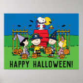Charlie Brown en Gang Halloween Party Poster (Voorkant)