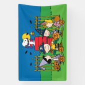 Charlie Brown en Gang Halloween Spandoek (Verticaal)