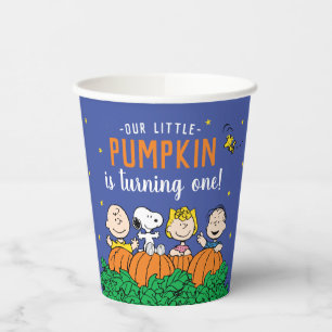 Charlie Brown en Gang Pumpkin 1 oktober Papieren Bekers