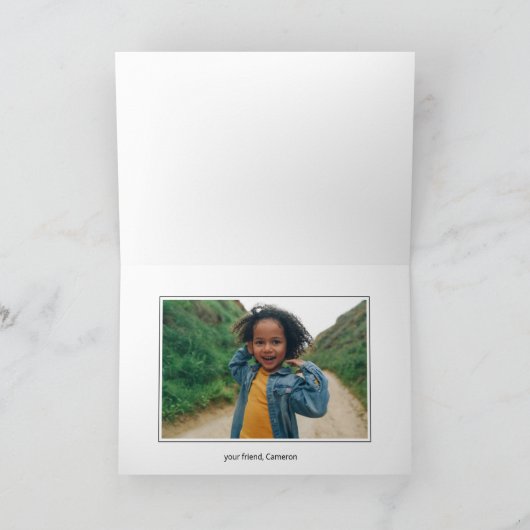 Charlie Brown en Gang Verjaardagsconfetti Bedankkaart (Binnen)