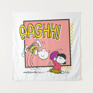 Charlie Brown en Lucy Football Comic Graphic Wandkleed