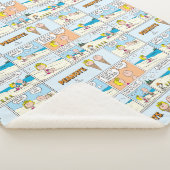 Charlie Brown en Sally Ice Cream op het strand Sherpa Deken (3/4)