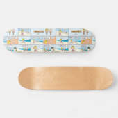 Charlie Brown en Sally Ice Cream op het strand Skateboard (Horizontaal)