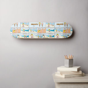 Charlie Brown en Sally Ice Cream op het strand Skateboard