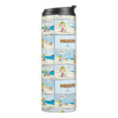 Charlie Brown en Sally Ice Cream op het strand Thermosbeker (Gedraaid links)