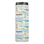 Charlie Brown en Sally Ice Cream op het strand Thermosbeker (Achterkant)
