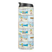 Charlie Brown en Sally Ice Cream op het strand Thermosbeker (Geroteerd rechts)