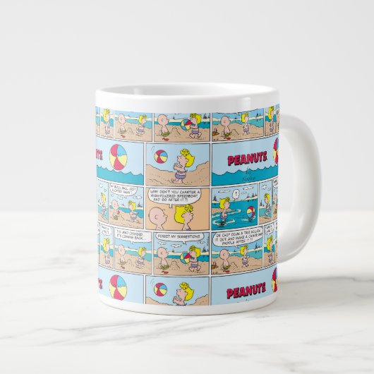 Charlie Brown en Sally op het strand Extra Grote Beker (Voorkant rechts)