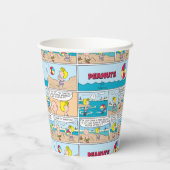 Charlie Brown en Sally op het strand Papieren Bekers (Achterkant)