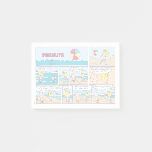 Charlie Brown en Sally op het strand Post-it® Notes (Voorkant)