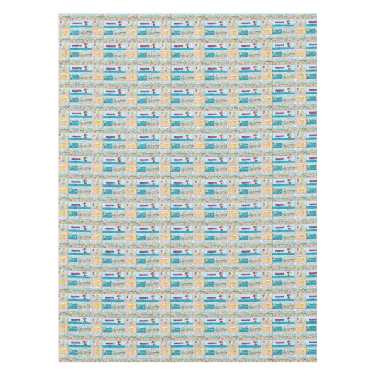 Charlie Brown en Sally op het strand Tafelkleed (Voorkant)