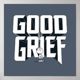 Charlie Brown "Good Grief" Rock Band T-shirt Graph Poster