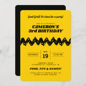 Charlie Brown Invitation d'anniversaire (Devant / Derrière)