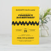 Charlie Brown Invitation d'anniversaire (Debout devant)