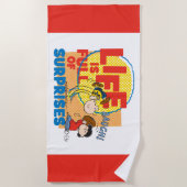 Charlie Brown & Lucy - Het leven is vol verrassing Strandlaken (Voorkant)