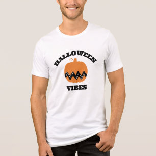 Charlie Brown Oranje pompoen Halloween Vibes Tri-Blend Shirt