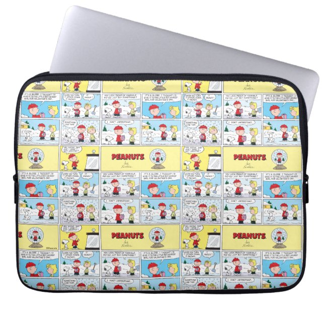 Charlie Brown | Sneeuwbol Laptop Sleeve (Voorkant)