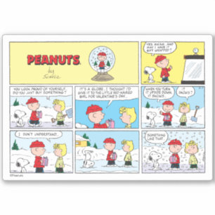 Charlie Brown Sneeuwbol Sticker