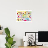 Charlie Brown, Snoopy en Sally | ijsje Poster (Thuiskantoor)