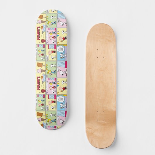 Charlie Brown, Snoopy en Sally | ijsje Skateboard (Voorkant)