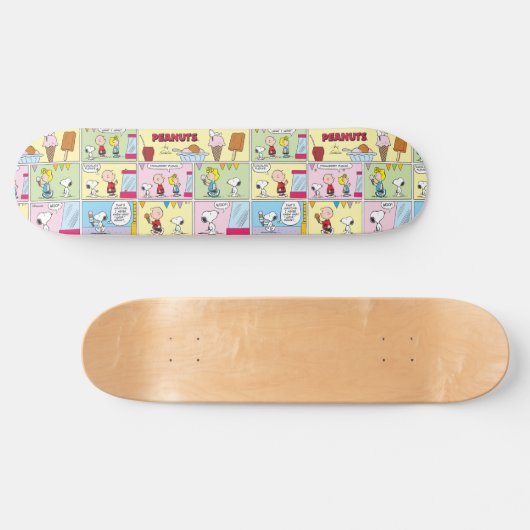 Charlie Brown, Snoopy en Sally | ijsje Skateboard (Horizontaal)