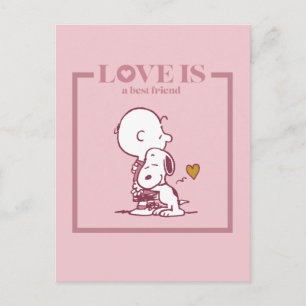 Charlie Brown & Snoopy - Liefde is een beste vrien Briefkaart