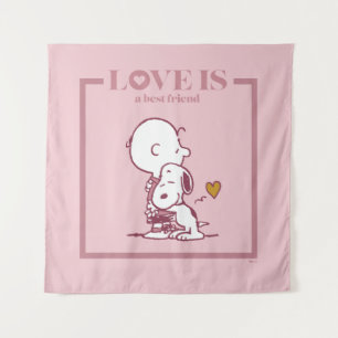 Charlie Brown & Snoopy - Liefde is een beste vrien Wandkleed