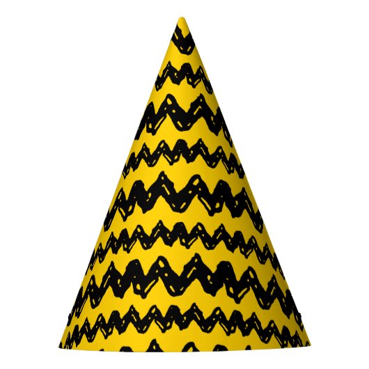 Charlie Brown Zig Zag Pattern Feesthoedjes (Voorkant)