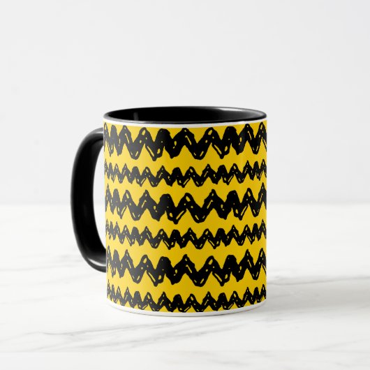 Charlie Brown Zig Zag Pattern Mok (Voorkant links)