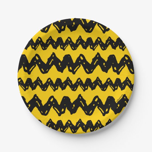 Charlie Brown Zig Zag Pattern Papieren Bordje (Voorkant)