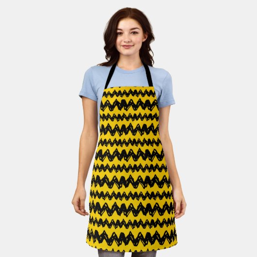 Charlie Brown Zig Zag Pattern Schort (Gedragen)