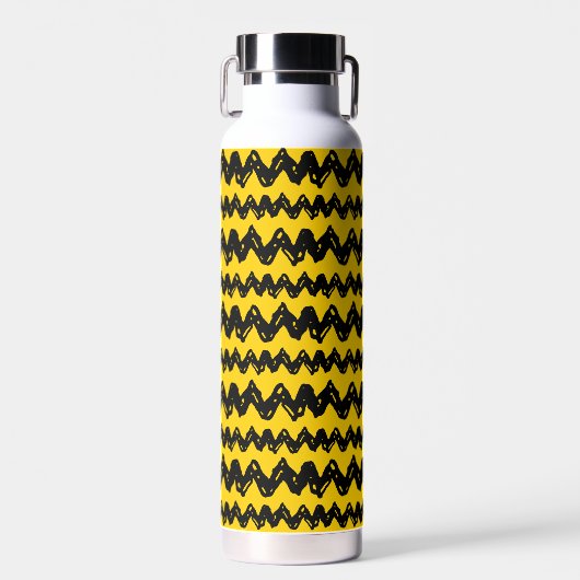 Charlie Brown Zig Zag Pattern Waterfles (Voorkant)