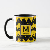 Charlie Brown Zig Zag | Uw Initiaal en naam toevoe Mok (Links)