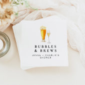 CHARLIE Bubbles & Brews Koppels Bruiloft Welkom Servet