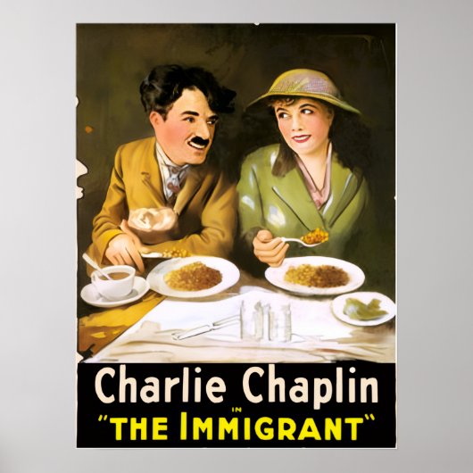 Charlie Chaplin / Het Poster van immigranten (Voorkant)