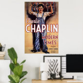 Charlie Chaplin Modern Times Movie Poster (Thuiskantoor)